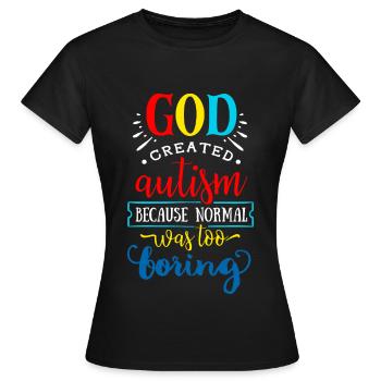 Autisme cadeau Asperger Parents Awareness Fort - T-shirt Femme - noir - Devant - AI Model Female 172 dark (172cm)