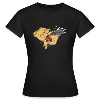 Grizzly ours - T-shirt Femme - noir - Devant - AI Model Female 172 dark (172cm)