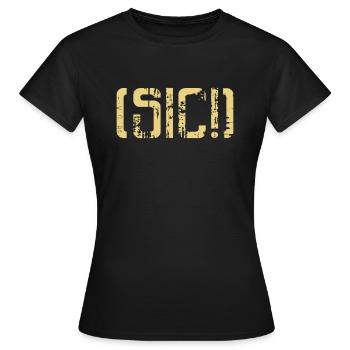sic! cool - Women's T-Shirt - black - Front - AI Model Female 172 dark (172cm)