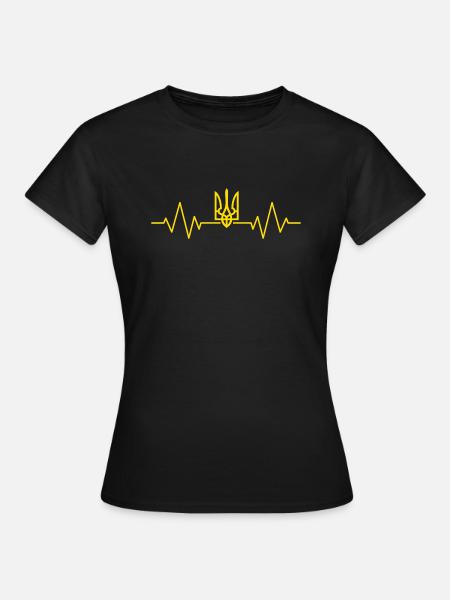 Ukraine pulse - Frauen T-Shirt - Schwarz