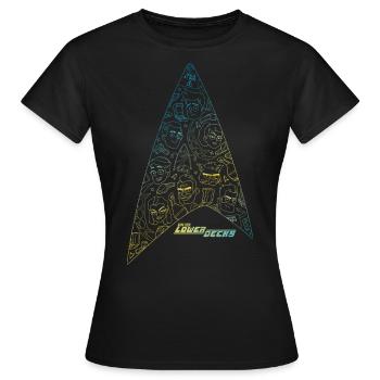Star Trek Lower Decks Logo - Women's T-Shirt - black - Front - AI Model Female 172 dark (172cm)