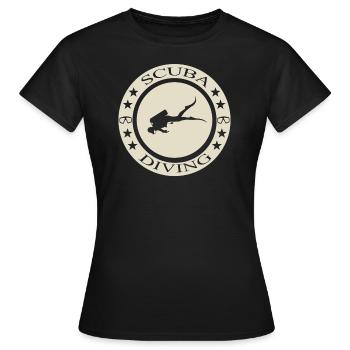 Scuba Diving - Frauen T-Shirt - Schwarz - Vorne - AI Model Female 172 dark (172cm)