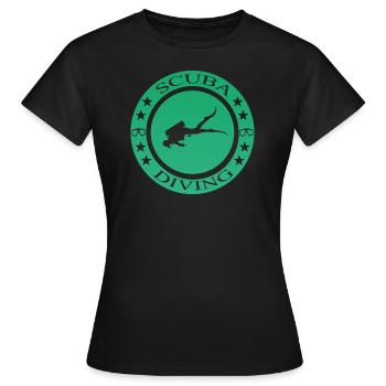 Scuba Diving tauchen - Frauen T-Shirt - Schwarz - Vorne - AI Model Female 172 dark (172cm)