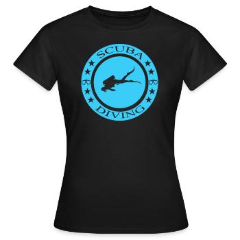 Scuba Diving - Frauen T-Shirt - Schwarz - Vorne - AI Model Female 172 dark (172cm)