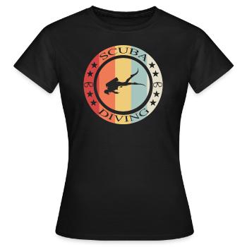 Tauchen, Scuba Diving - Frauen T-Shirt - Schwarz - Vorne - AI Model Female 172 dark (172cm)
