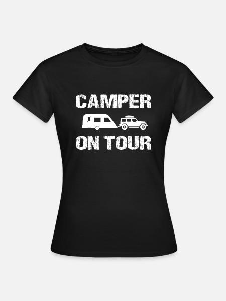 Le camping - T-shirt Femme - noir