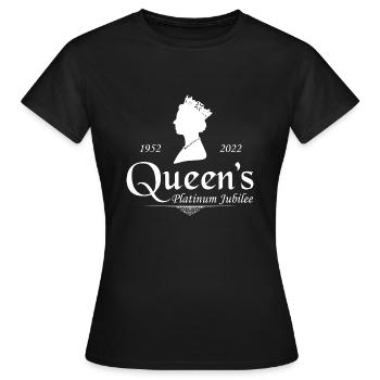 Jubilé de platine de la monarchie britannique depuis 1952 - T-shirt Femme - noir - Devant - AI Model Female 172 dark (172cm)