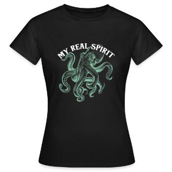 Céphalopodes céphalopodes poulpe mon inspiration - T-shirt Femme - noir - Devant - AI Model Female 172 dark (172cm)