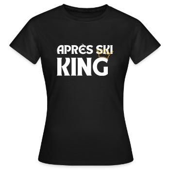 Après-ski - T-shirt Femme - noir - Devant - AI Model Female 172 dark (172cm)