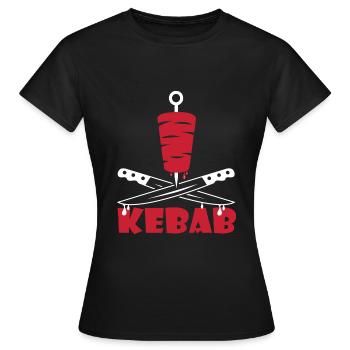 Kebab Koch Küche Restaurant Kebab zu personalisiert - Frauen T-Shirt - Schwarz - Vorne - AI Model Female 172 dark (172cm)