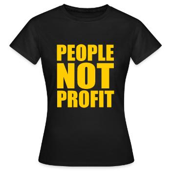 People not profit - T-shirt Femme - noir - Devant - AI Model Female 172 dark (172cm)