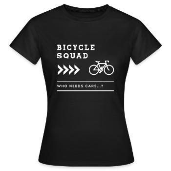 Bicycle Squad Mobilité durable Cycling Cardio - T-shirt Femme - noir - Devant - AI Model Female 172 dark (172cm)