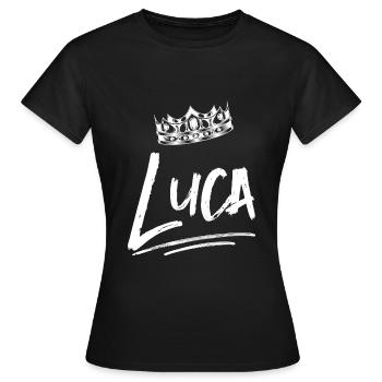 Luca - T-shirt Femme - noir - Devant - AI Model Female 172 dark (172cm)