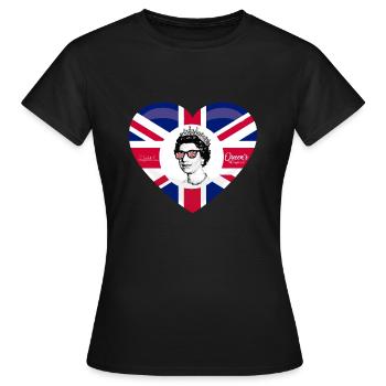 Jubilé de platine de la monarchie britannique 70e année - T-shirt Femme - noir - Devant - AI Model Female 172 dark (172cm)