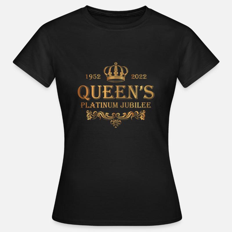 British Queen Monarchy Platinum Jubilee - Women's T-Shirt - black