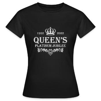 Jubilé de platine de la monarchie britannique 70e année - T-shirt Femme - noir - Devant - AI Model Female 172 dark (172cm)