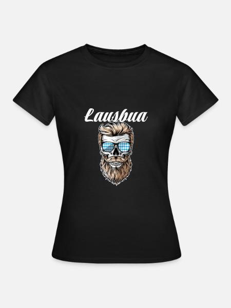 Lausbua Lederhosen - Frauen T-Shirt - Schwarz