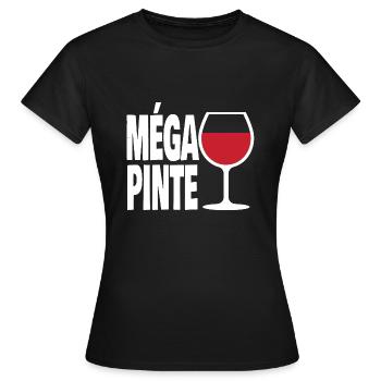 méga pinte - T-shirt Femme - noir - Devant - AI Model Female 172 dark (172cm)