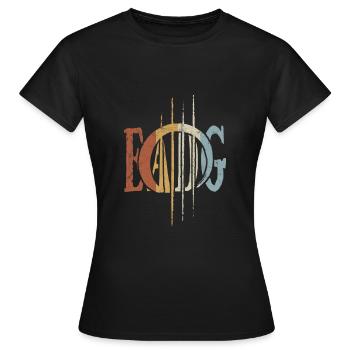 Bass Guitar Retro EADG Saiten Enso Kreis Bassist - Frauen T-Shirt - Schwarz - Vorne - AI Model Female 172 dark (172cm)