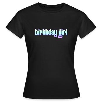 ANNIVERSAIRE FILLE - ANNIVERSAIRE - ANNIVERSAIRE ENFANT - T-shirt Femme - noir - Devant - AI Model Female 172 dark (172cm)