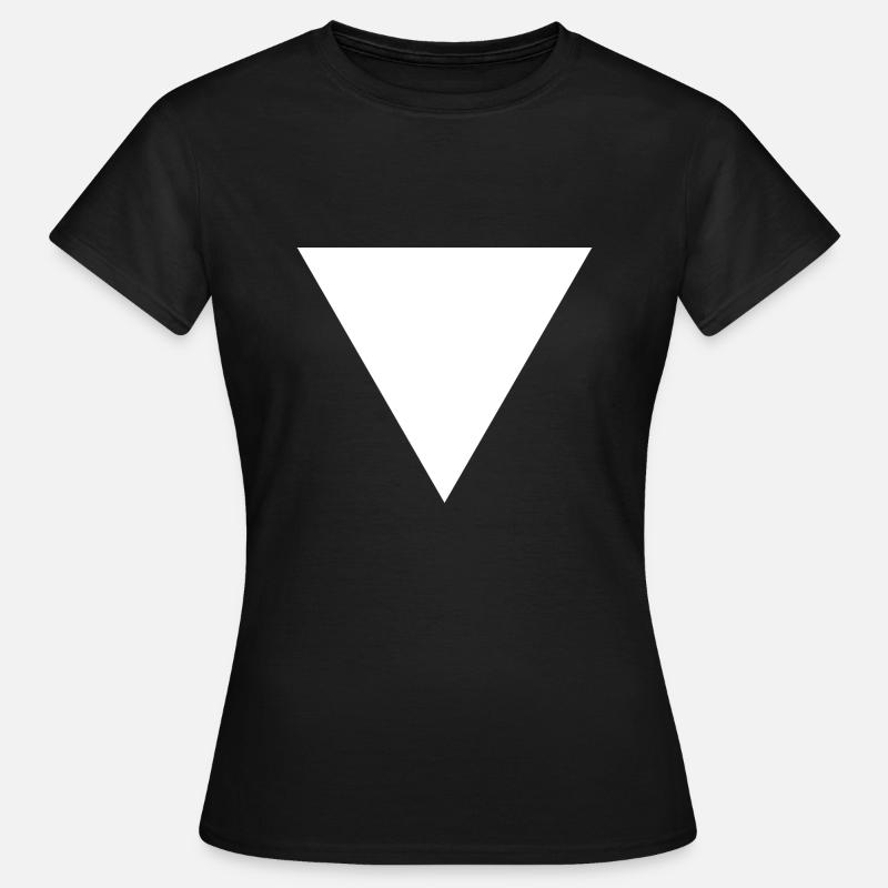Triangle gift, geometry surface shape white - Women's T-Shirt - black
