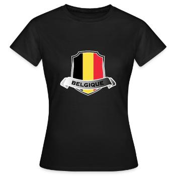 Belgique Belgique Belgique - T-shirt Femme - noir - Devant - AI Model Female 172 dark (172cm)