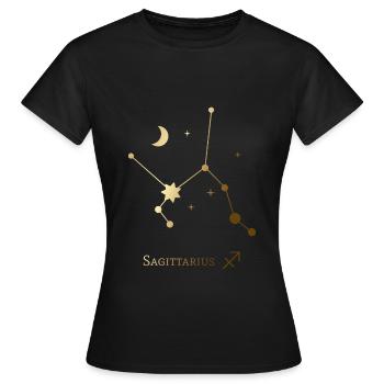 Sagittaire/Sagittaire - T-shirt Femme - noir - Devant - AI Model Female 172 dark (172cm)