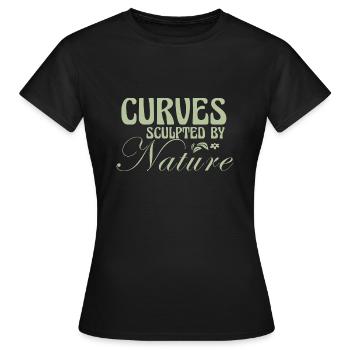 Kurviges Kükenkörper-Selbstvertrauen Natürliche Kurven - Frauen T-Shirt - Schwarz - Vorne - AI Model Female 172 dark (172cm)
