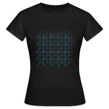 Optical Illusion Illusion Shapes Geometry Optics - Women's T-Shirt - black - Front - AI Model Female 172 dark (172cm)