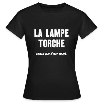 la lampe torche - T-shirt Femme - noir - Devant - AI Model Female 172 dark (172cm)