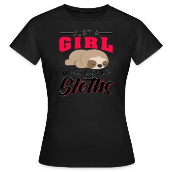Citations drôles de paresse - T-shirt Femme - noir - Devant - AI Model Female 172 dark (172cm)