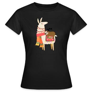 Citations drôles de paresse - T-shirt Femme - noir - Devant - AI Model Female 172 dark (172cm)