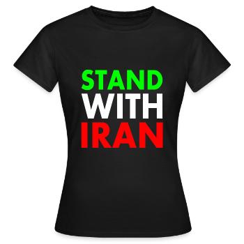 Stand with iran - Women's T-Shirt - black - Front - AI Model Female 172 dark (172cm)