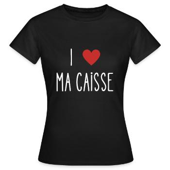 i love ma caisse - T-shirt Femme - noir - Devant - AI Model Female 172 dark (172cm)