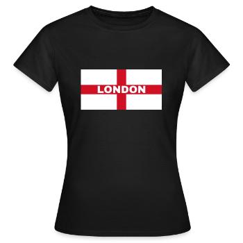 London City in English Flag - Women's T-Shirt - black - Front - AI Model Female 172 dark (172cm)