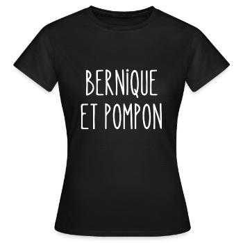 bernique et pompon - T-shirt Femme - noir - Devant - AI Model Female 172 dark (172cm)