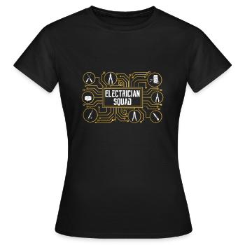 Elektriker Craftsman Elektronische Spannung - Frauen T-Shirt - Schwarz - Vorne - AI Model Female 172 dark (172cm)