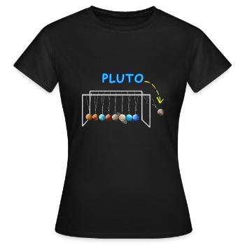 N’oubliez jamais Pluton Drôle Planète Pluton - T-shirt Femme - noir - Devant - AI Model Female 172 dark (172cm)