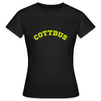 Cottbus - Frauen T-Shirt - Schwarz - Vorne - AI Model Female 172 dark (172cm)