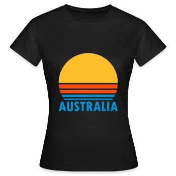 Australia (geteilte Sonne) - Frauen T-Shirt - Schwarz - Vorne - AI Model Female 172 dark (172cm)
