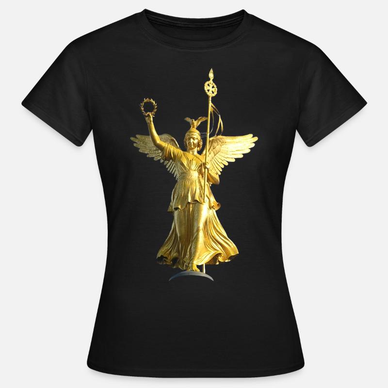 Siegessäule Berlin - Frauen T-Shirt - Schwarz