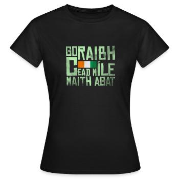 Irlande Irlande - T-shirt Femme - noir - Devant - AI Model Female 172 dark (172cm)