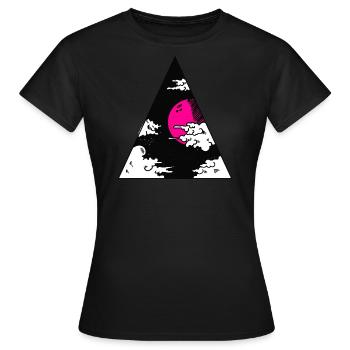 sky moon - Women's T-Shirt - black - Front - AI Model Female 172 dark (172cm)
