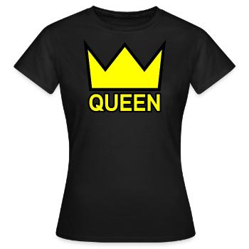 queen - Frauen T-Shirt - Schwarz - Vorne - AI Model Female 172 dark (172cm)