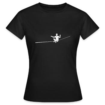 Slacken Slackline Highline Trickline - T-shirt Femme - noir - Devant - AI Model Female 172 dark (172cm)