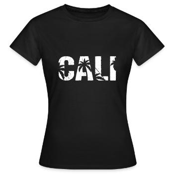 Cali Palmen Kalifornien - Frauen T-Shirt - Schwarz - Vorne - AI Model Female 172 dark (172cm)