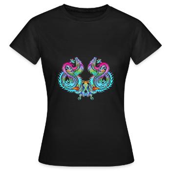 Dragon Tribal - T-shirt Femme - noir - Devant - AI Model Female 172 dark (172cm)