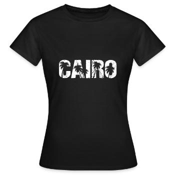 Kairo Palmen Ägypten Cairo - Frauen T-Shirt - Schwarz - Vorne - AI Model Female 172 dark (172cm)