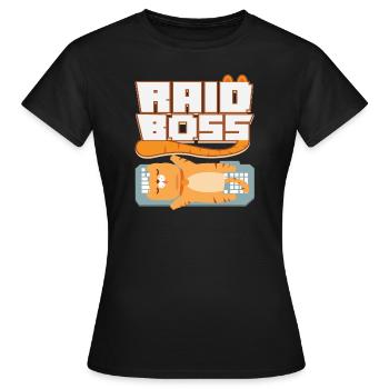 Gamer Gaming Raider Raid Boss PC MMO Nerd Gift - Women's T-Shirt - black - Front - AI Model Female 172 dark (172cm)