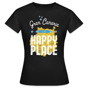 Île de vacances d'été de Gran Canaria - T-shirt Femme - noir - Devant - AI Model Female 172 dark (172cm)